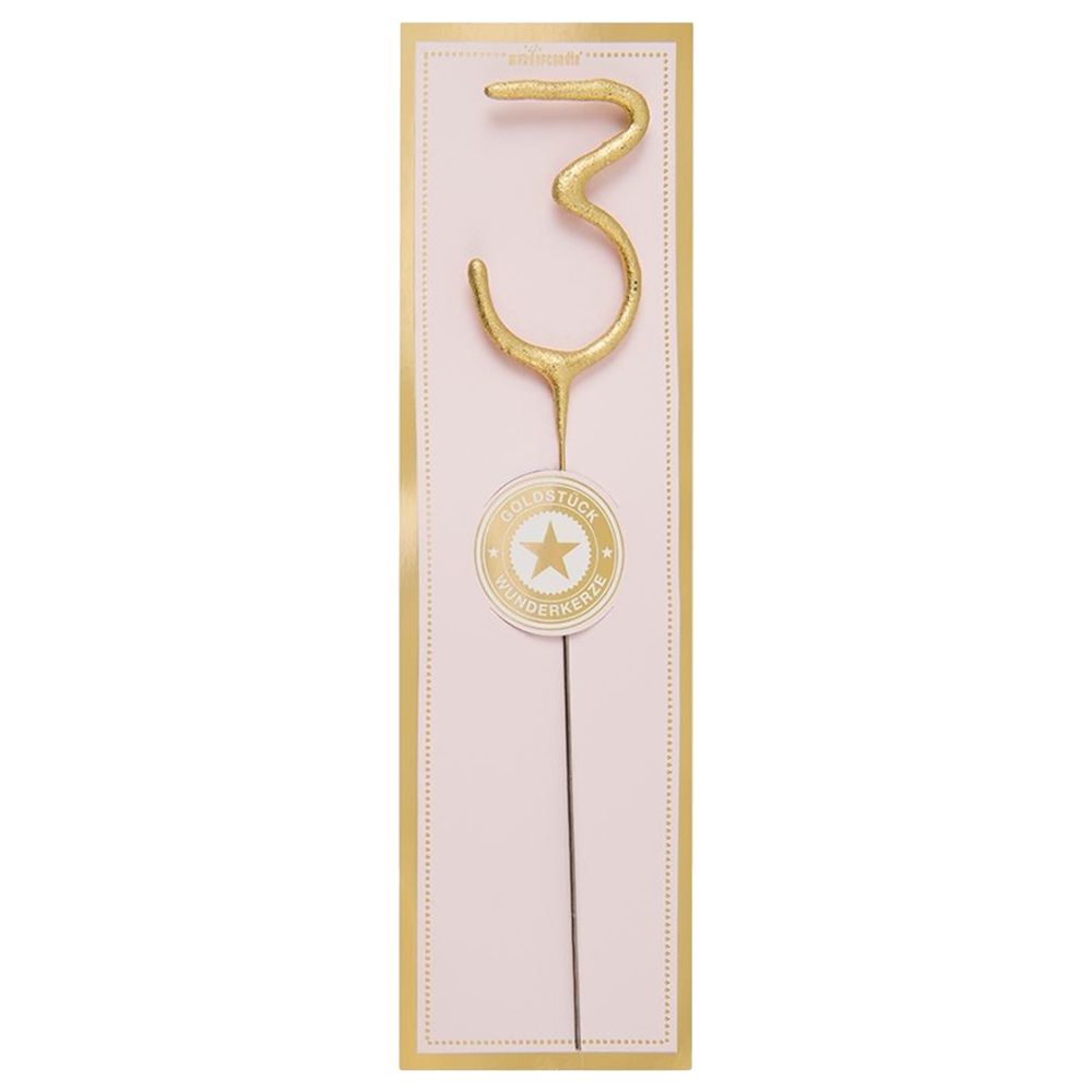 Wondercandle - Sparkle Candle 3 - Gold