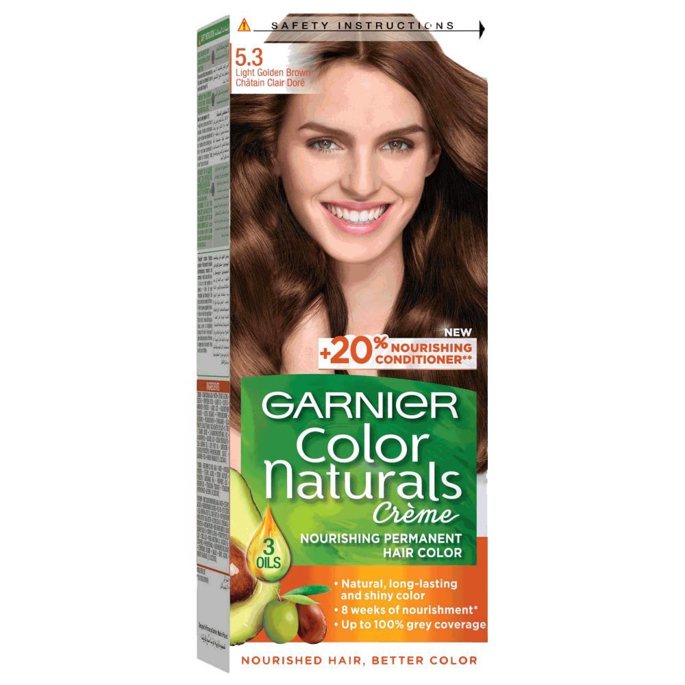 GARNIER - Color Naturals Cream Hair Color - 5.3 Light Golden Brown