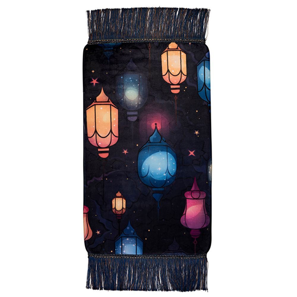 HilalFul - Dreamy Lanterns Foam Kids Prayer Mat - Black