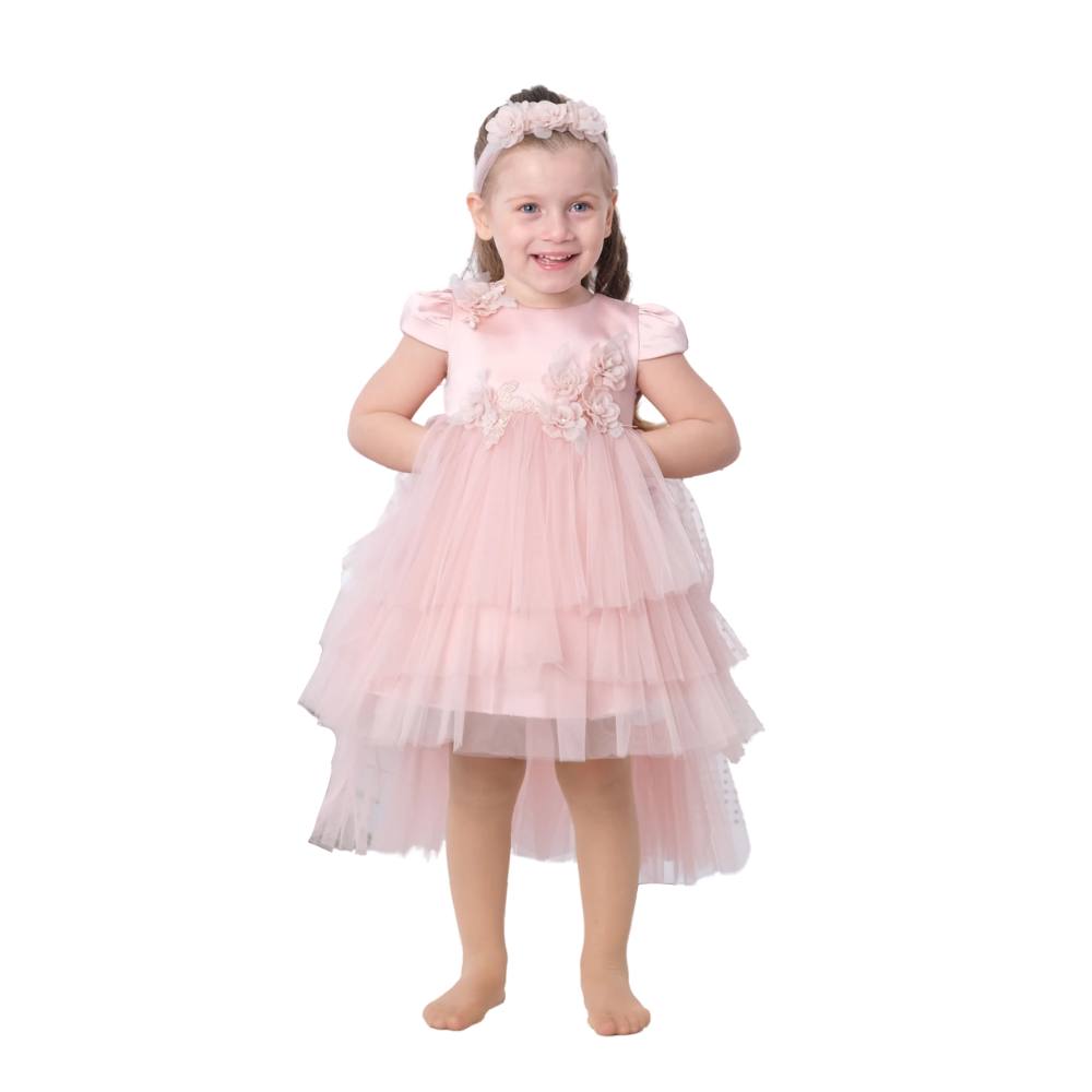 Via Bambino - Baby Floral Dress - Pink