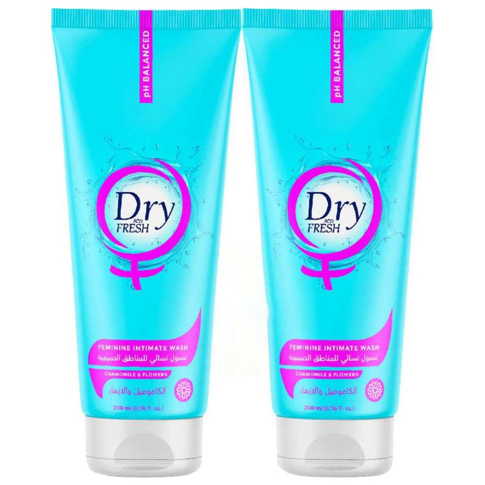 Dry - Fresh Chamomile & Flowers Intimate Gel Wash - 200 ml - Pack of 2