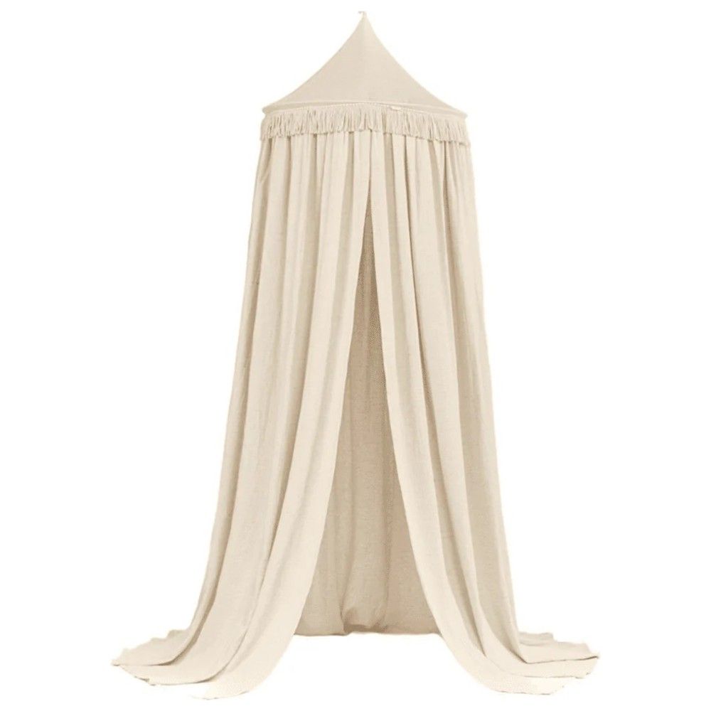 Le Petit Marche - Boho Twist Maxi Canopy - Linen Natural