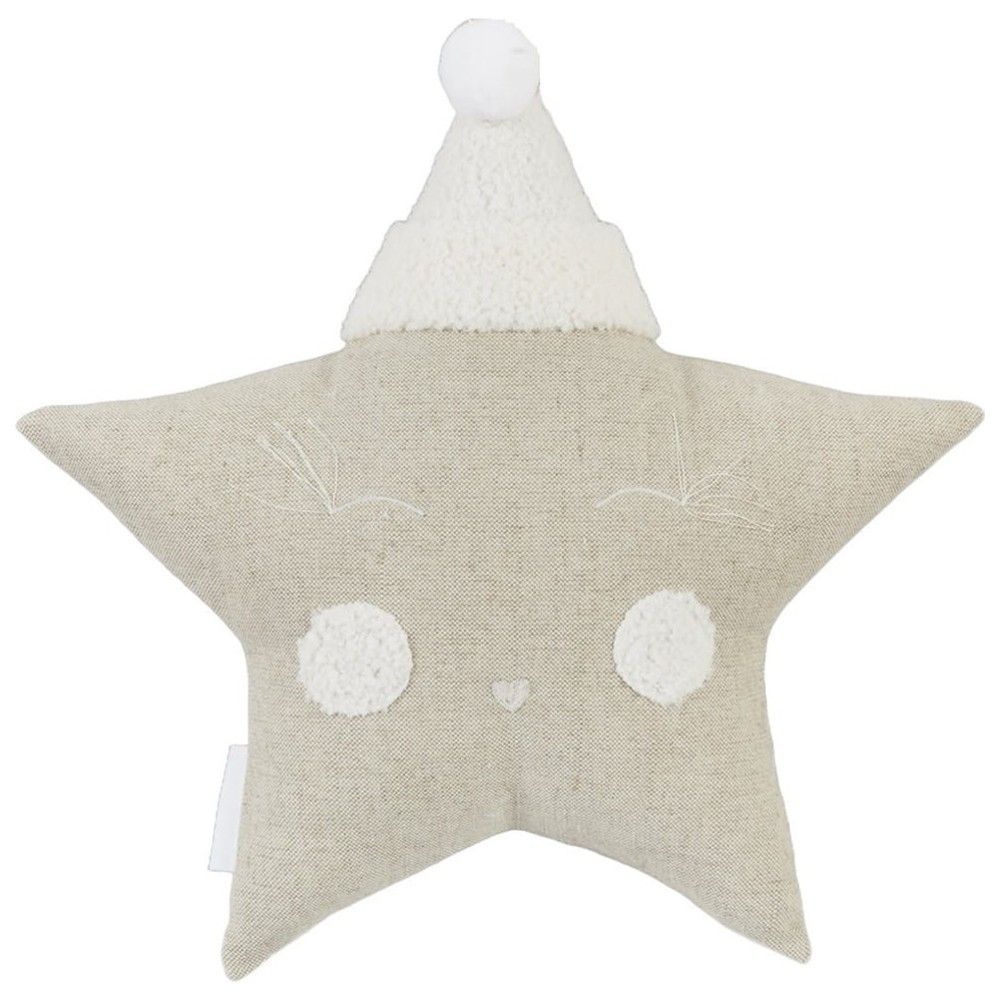 Le Petit Marche - Sleeping Star Pillow - Linen Natural