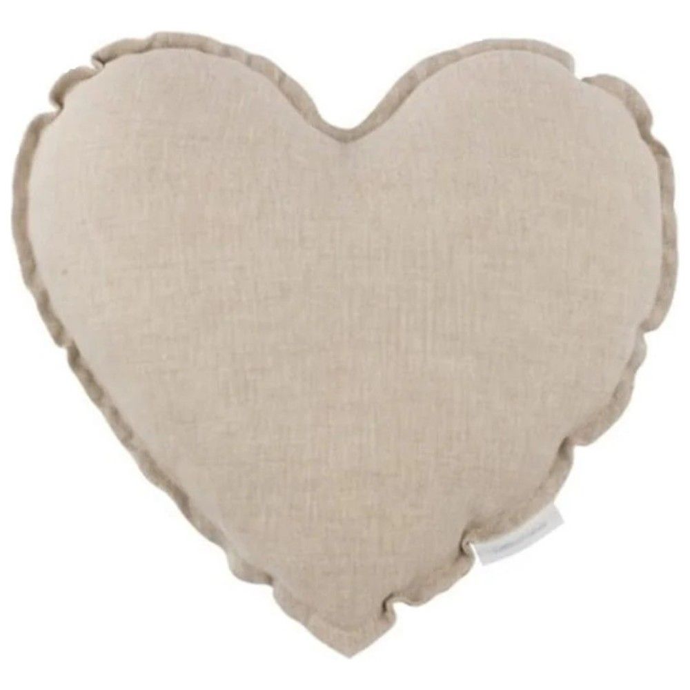 Le Petit Marche - Mini Heart Pillow - Linen Natural