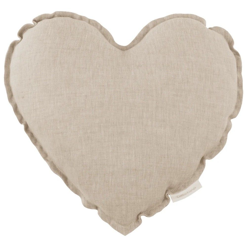 Le Petit Marche - Heart Pillow - Linen Natural