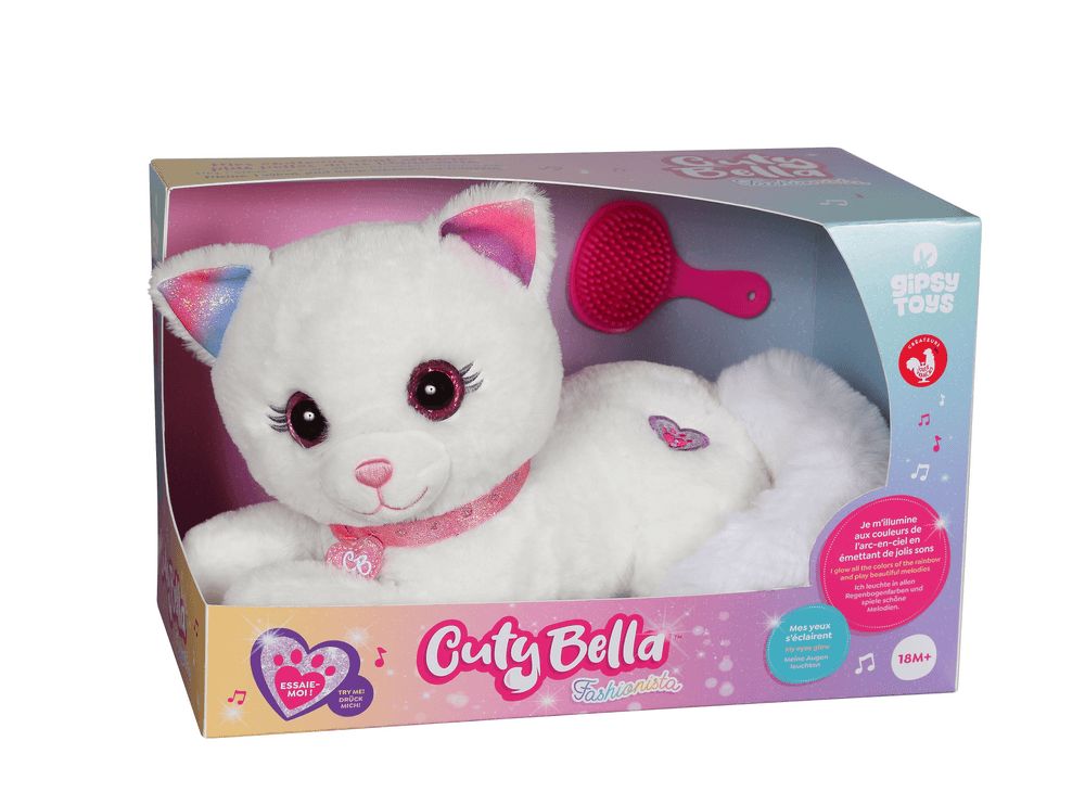 Gipsy - Cuty Bella Fashionista Plush Cat - White - 30 cm