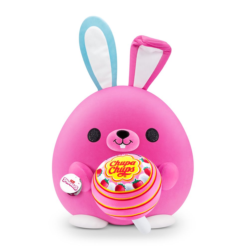 ZURU - Snackles Super Soft Plush Toy - Britney Bunny with Chupa Chups - 14 Inches