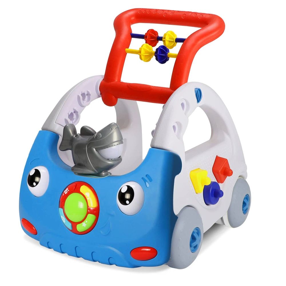 Little Angel - Baby Learning Walker 3-In-1 Activity Toy Car - Blue