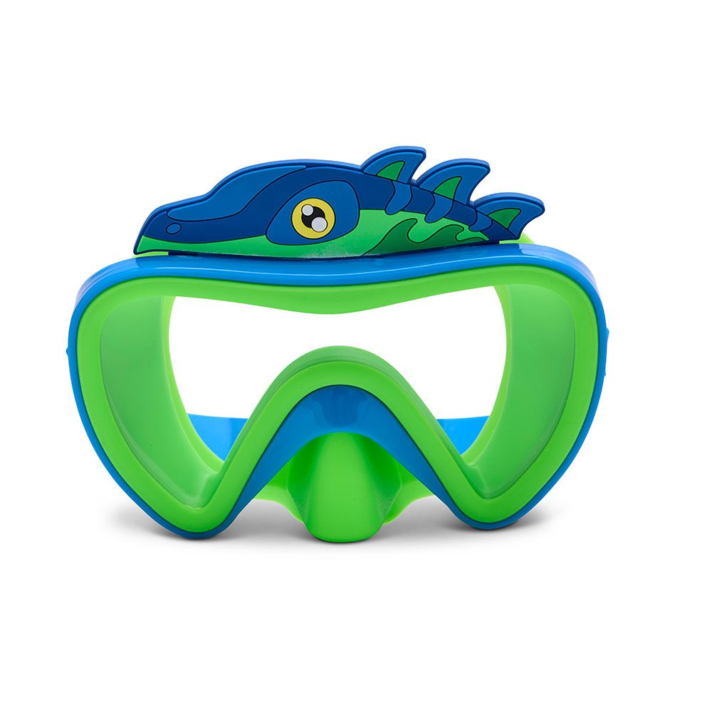 Bling2o - Aqua2ude Kids Swim Mask - Dino - Blue/Green