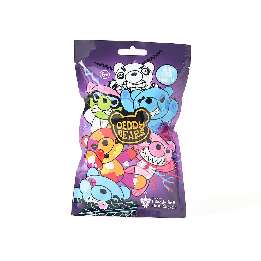 Deddy Bears - Mystery Blind Bags Collectible Plush Toy With Bag Clip - Color And Design May Vary - 1 Pc