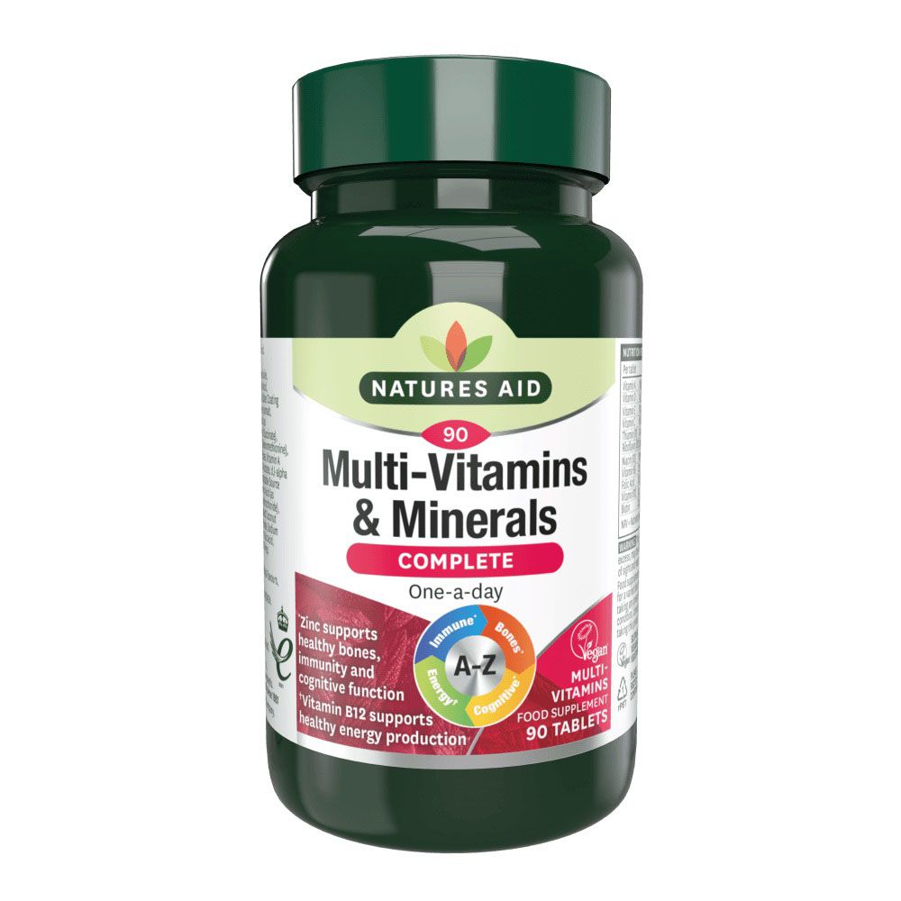 Natures Aid - Multi-Vitamins And Minerals Tablets - 90 Pcs
