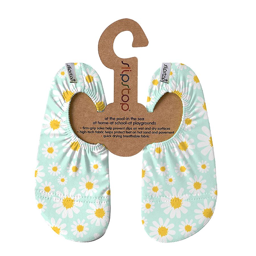 Slipstop - Girl's Bouquet Junior Soft Swim Shoes - Mint Green/White