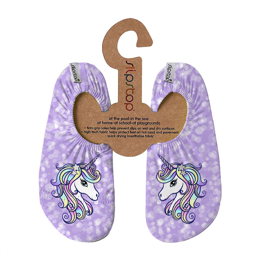 Slipstop - Girl's Filly Junior Soft Swim Shoes - Purple/White