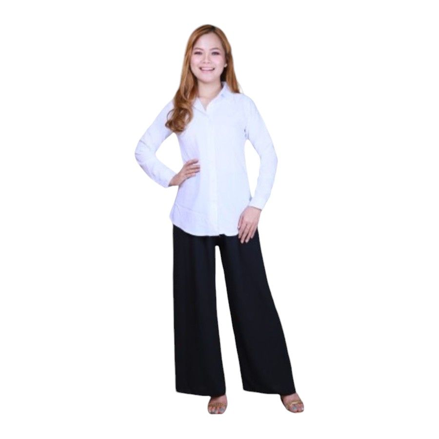 Veronica - Women's Tailored Long-Sleeve Shirt With Button-Down Front And Classic Collar - White