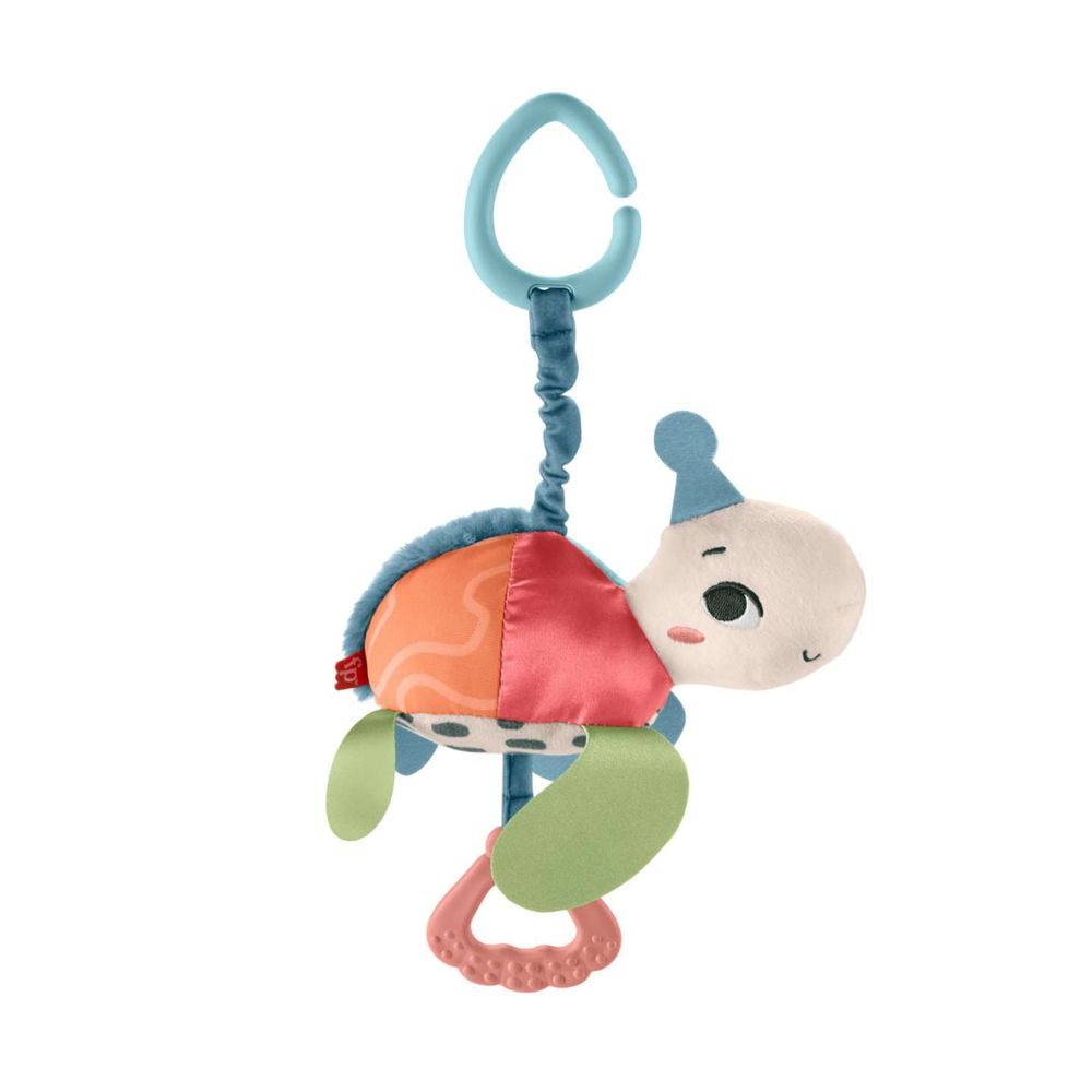 Fisher Price - Baby Stroller Bounce Turtle Plush Toy With Teether