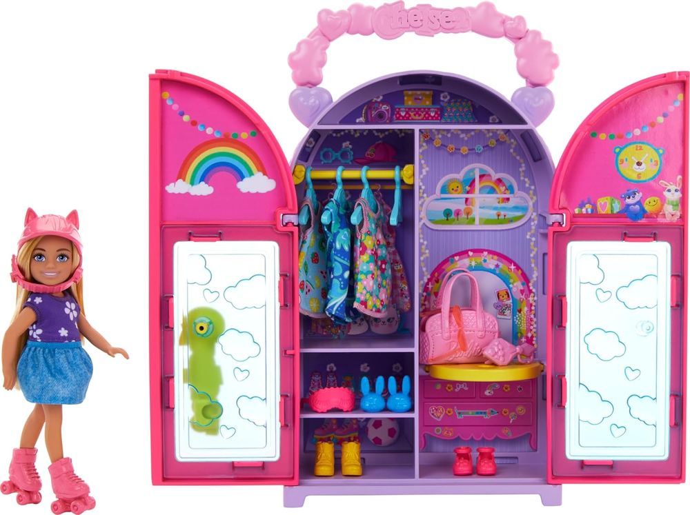 Barbie - Club Chelsea And Closet Fashion Doll Playset - Multicolor - 15 Pcs