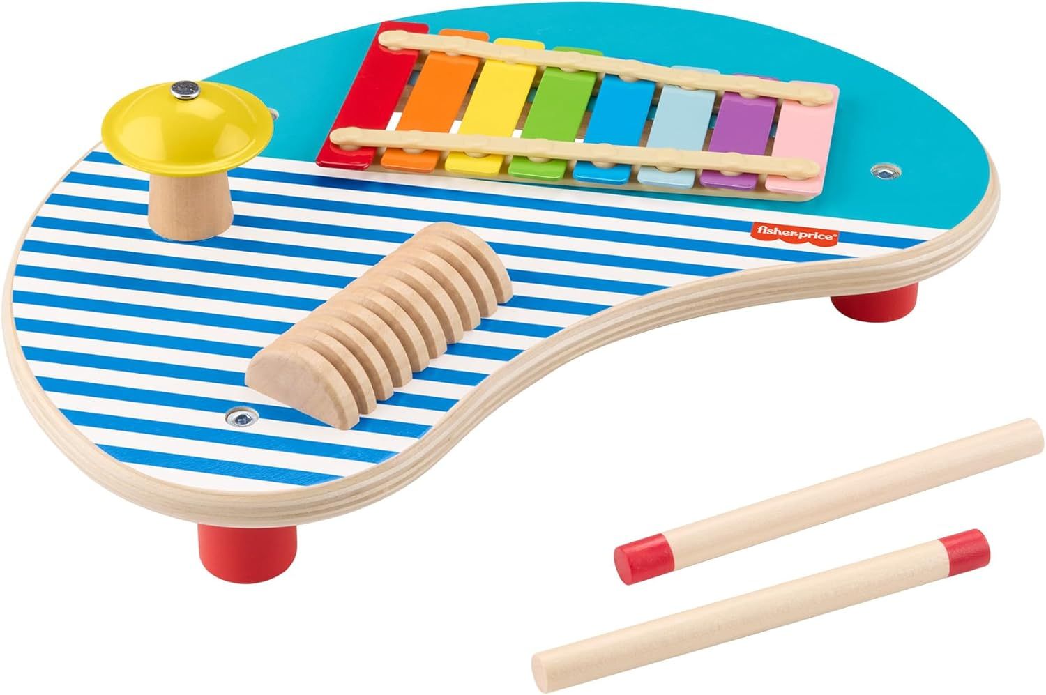 Fisher Price - Wooden Musical Table With Percussion Instruments