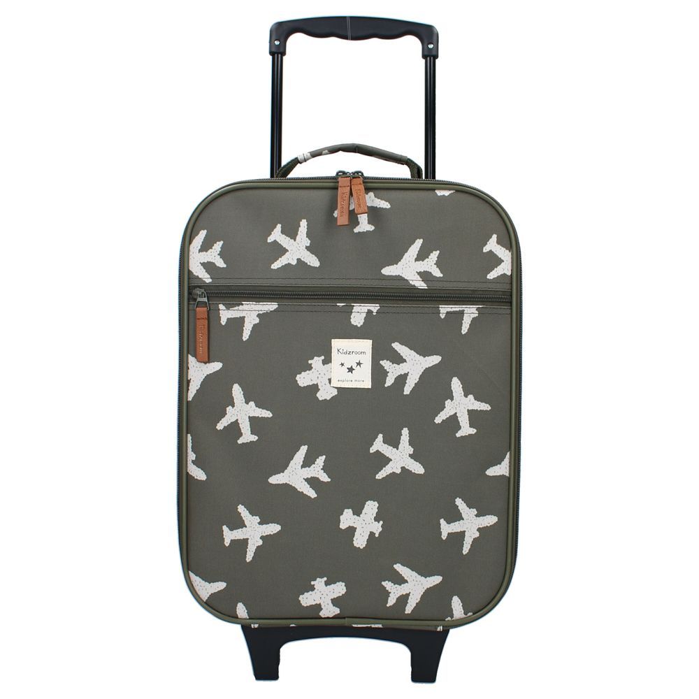 Kidzroom - 2-Wheel Planes Printed Trolley - Green - 41 cm