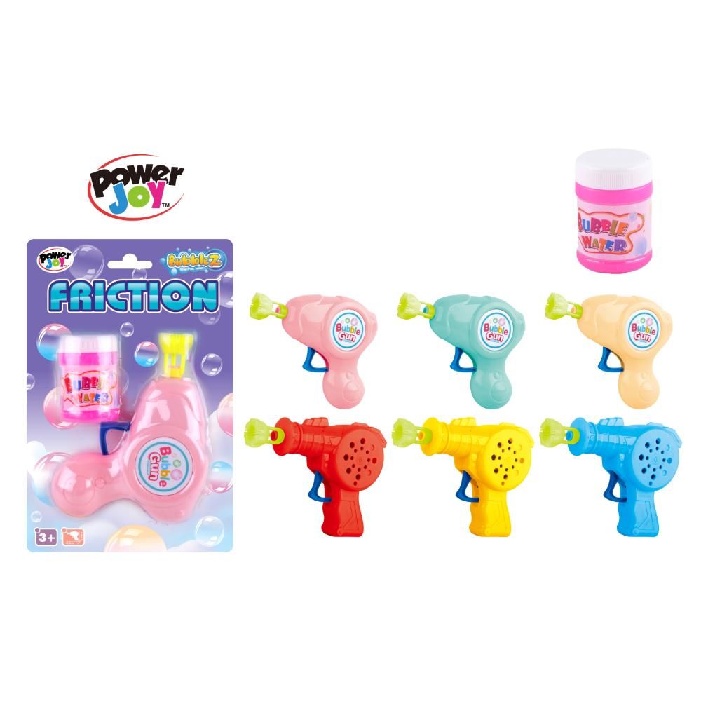 Power Joy - Bubble Friction Mini Gun - 1pc - Color & Style May Vary