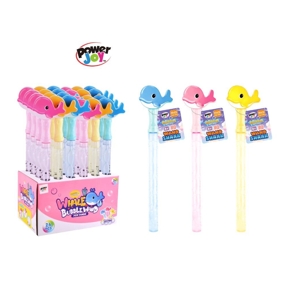Power Joy - Bubble Wand Whale - 1pc - Color May Vary