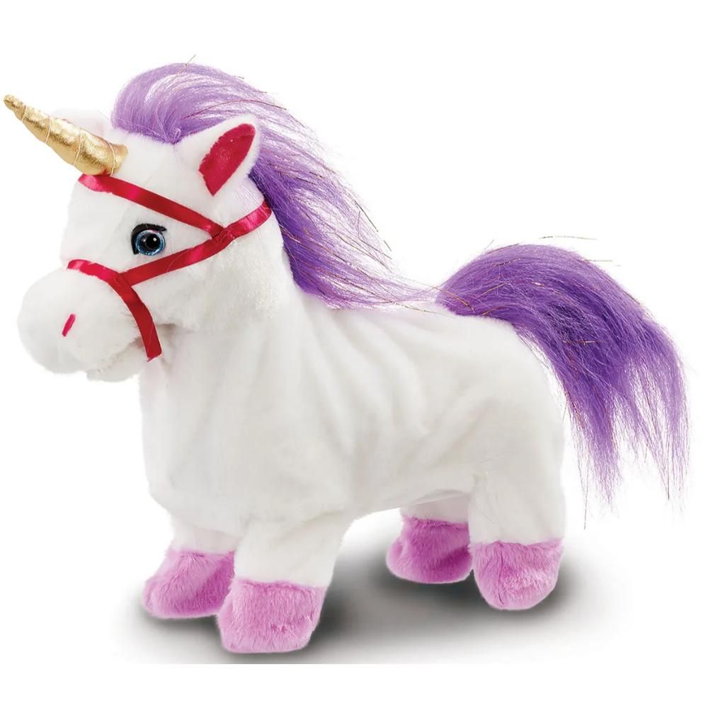 ADDO - Pitter Patter Pets Walk Along Unicorns Version 2 Interactive Plush Toy