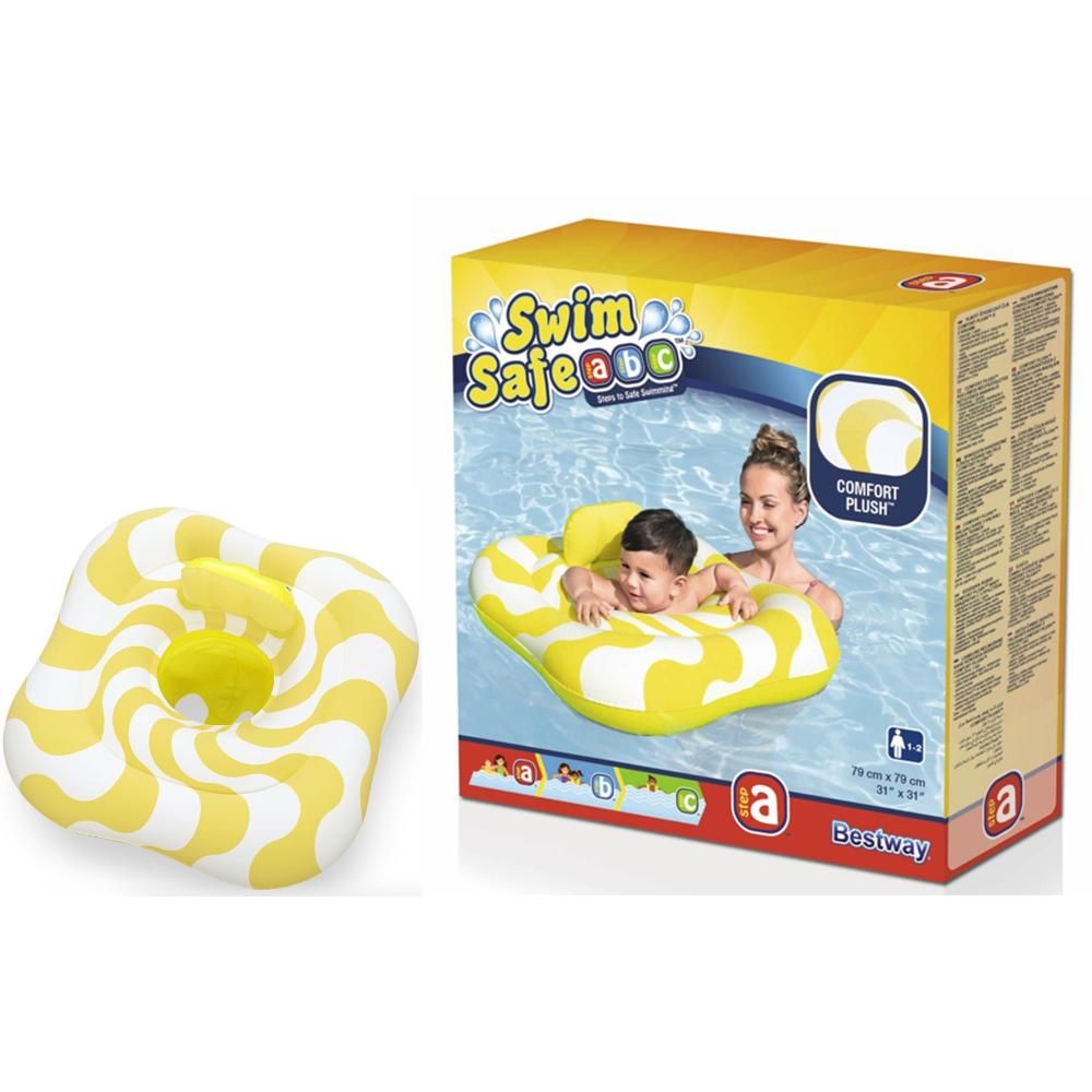 Bestway - Swimsafe Inflatable Baby Pool Float - Wavy Square