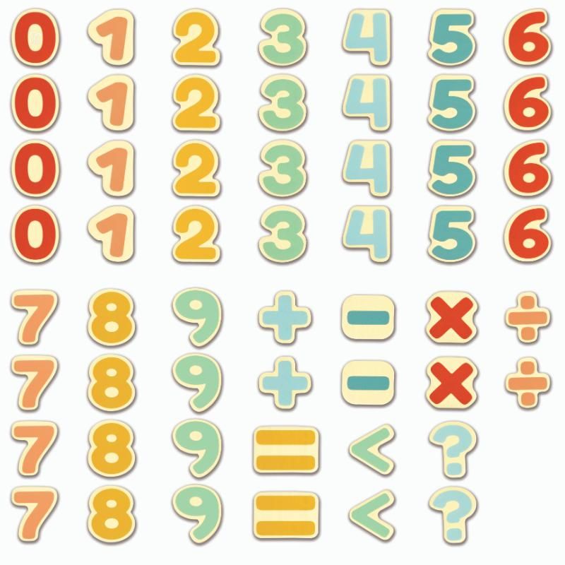 Hape - Wooden Magnetic Numbers - 54pcs