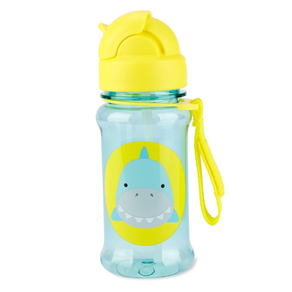 Skiphop - Zoo Tritan Kids Straw Bottle - Shark - 355 ml