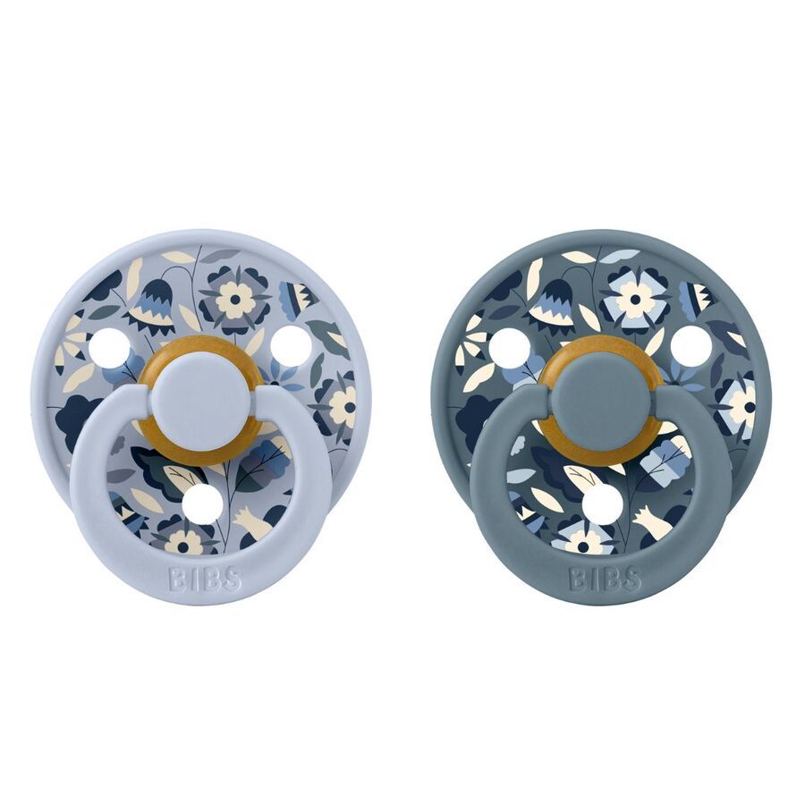 Bibs - Liberty Colour Bobo Pacifier - Size 1 - Dusty Blue Mix - 2 Pcs