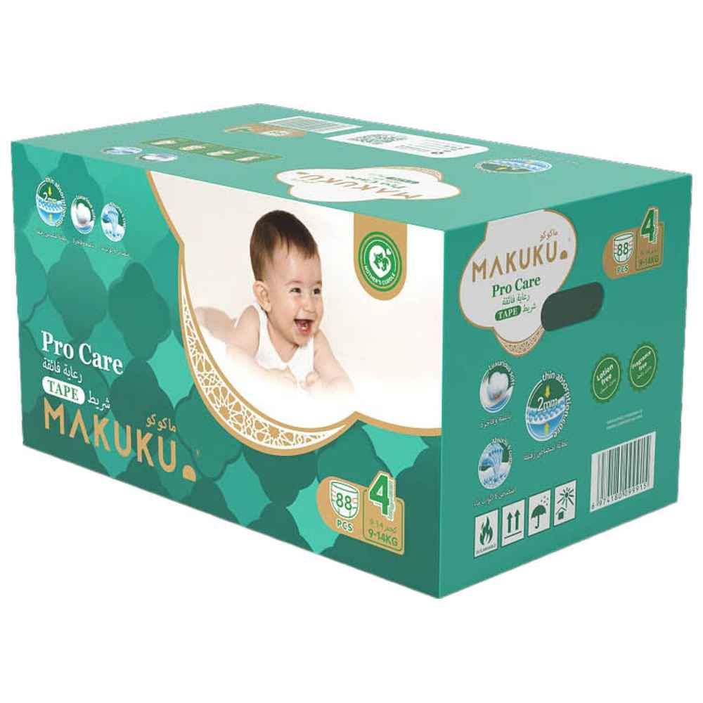 Makuku - Premium Diapers Procare Tape S4 - L - 9-14Kg - 88pcs