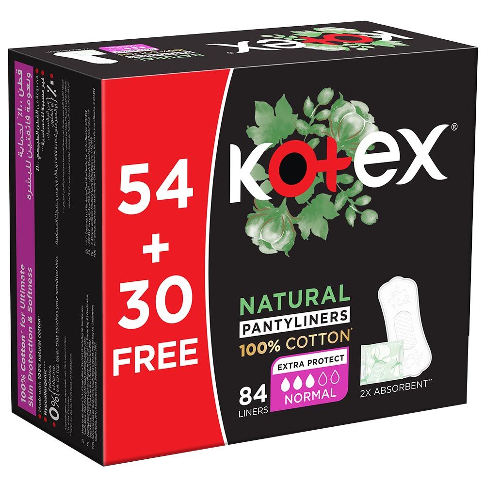 Kotex - Natural Pantyliners - Normal - 84pcs