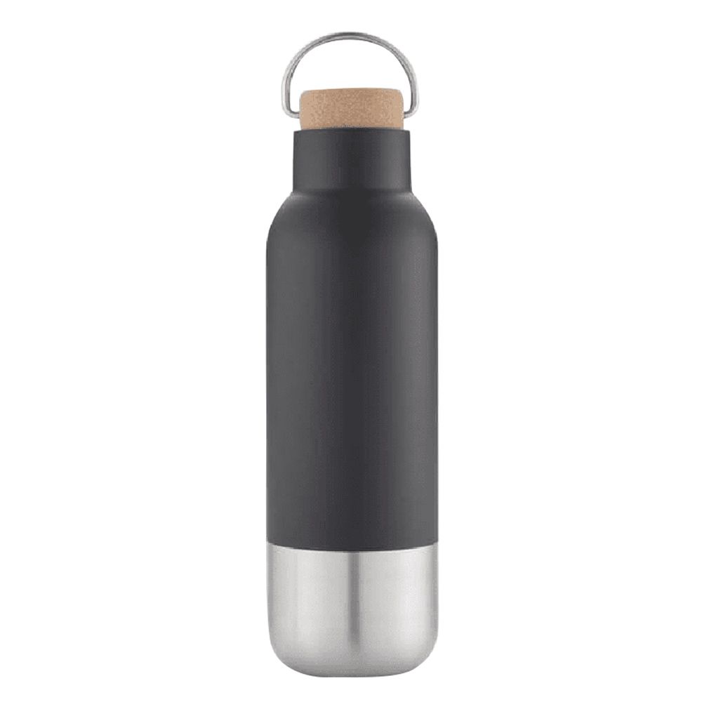 Hans Larsen - Aversa Stainless Steel Water Bottle - Black - 650 ml