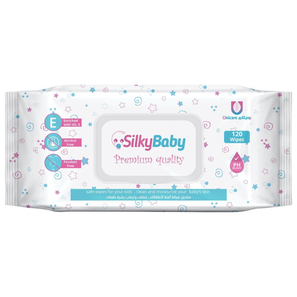 Unicare - Silky Baby Wipes - 120pcs