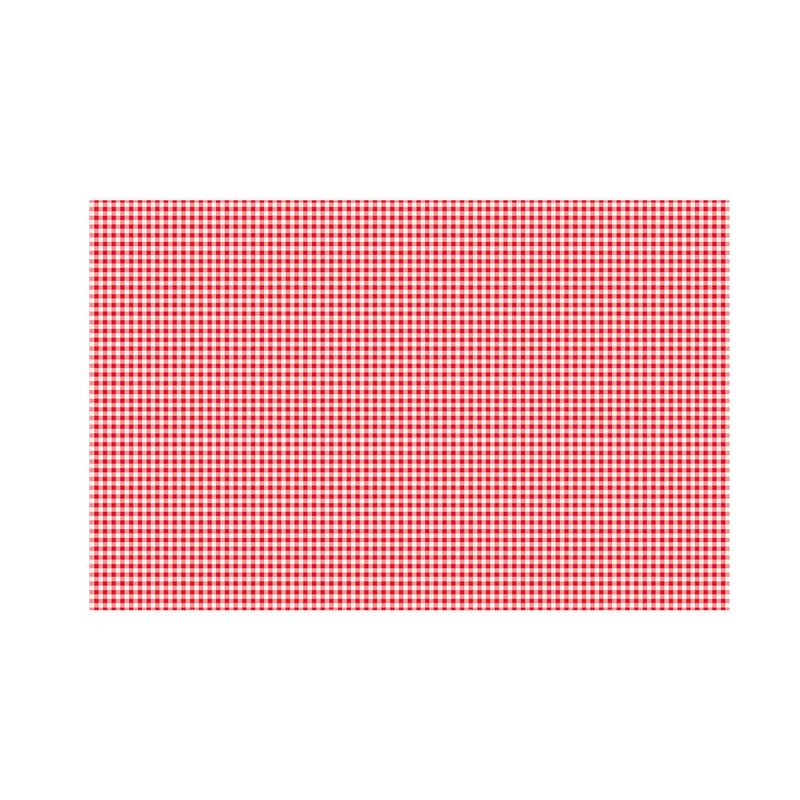 Unique - Gingham Pattern Table Cover - Red - 137x274 cm