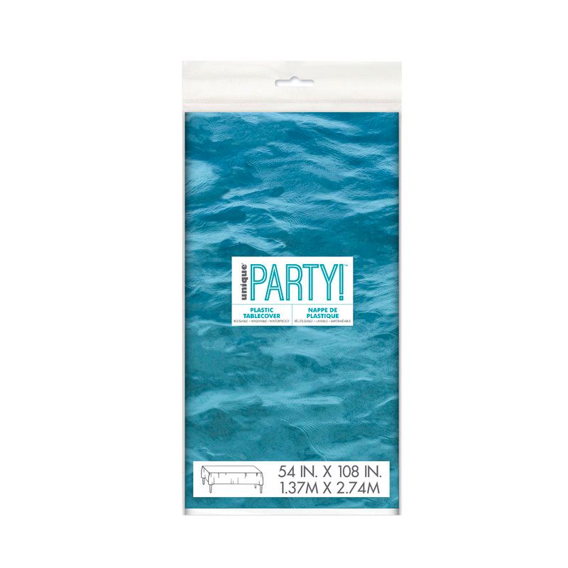 Unique - Ocean Wave Pattern Table Cover - Blue - 137x274 cm