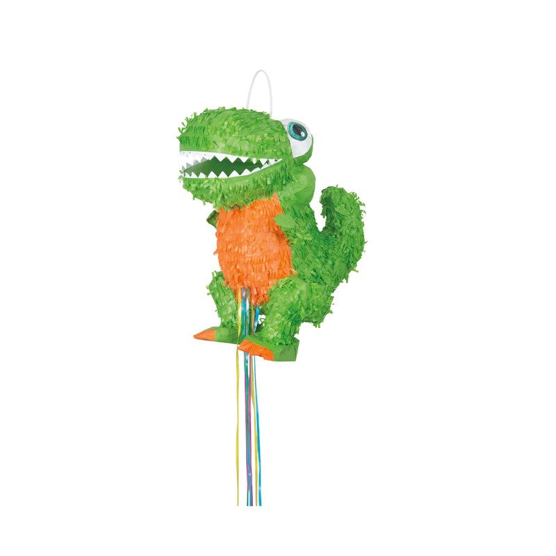 Unique - T-Rex Dinosaur Pull String Pinata - Multicolor