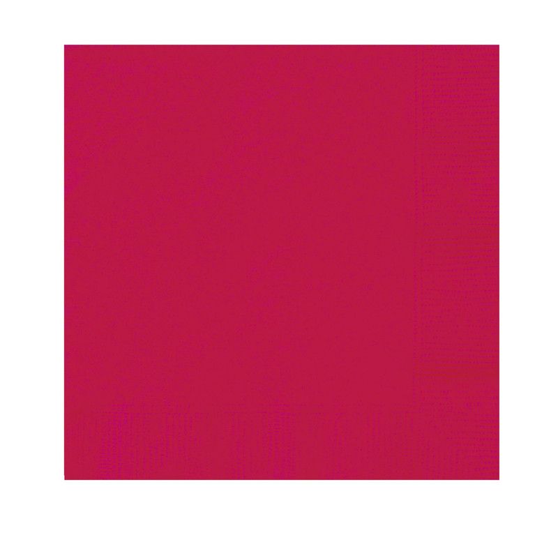 Unique - Beverage Napkins - Ruby Red - 20 Pcs
