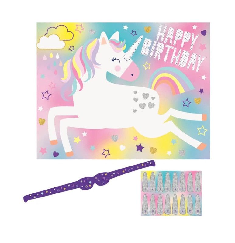 Unique - Magical Unicorn Party Game Kit - Multicolor - 18 Pcs