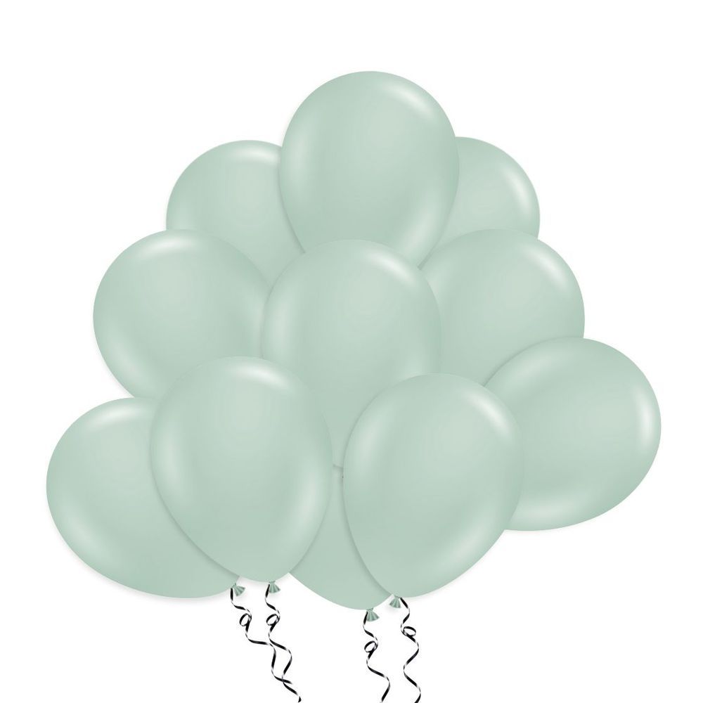 Unique - Empower Latex Balloons - Mint - 10 Pcs - 28 cm