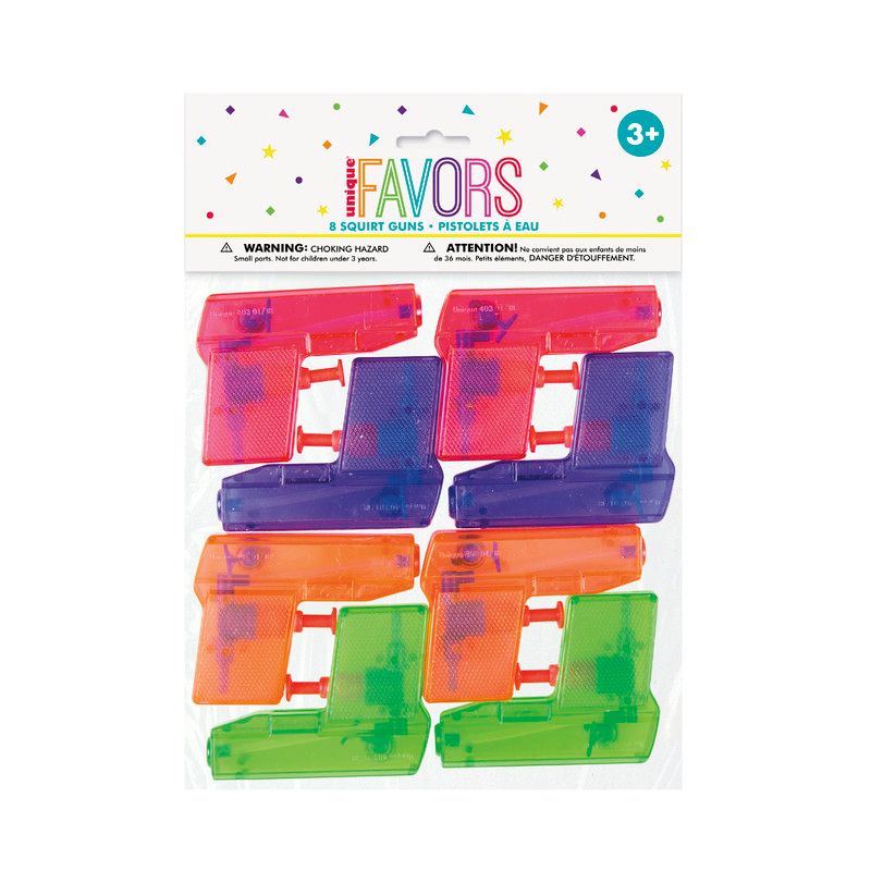 Unique - Squirt Gun Set - Multicolor - 8 Pcs