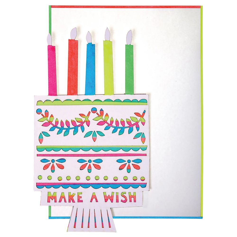 Meri Meri - Make A Wish Birthday Card - Multicolor