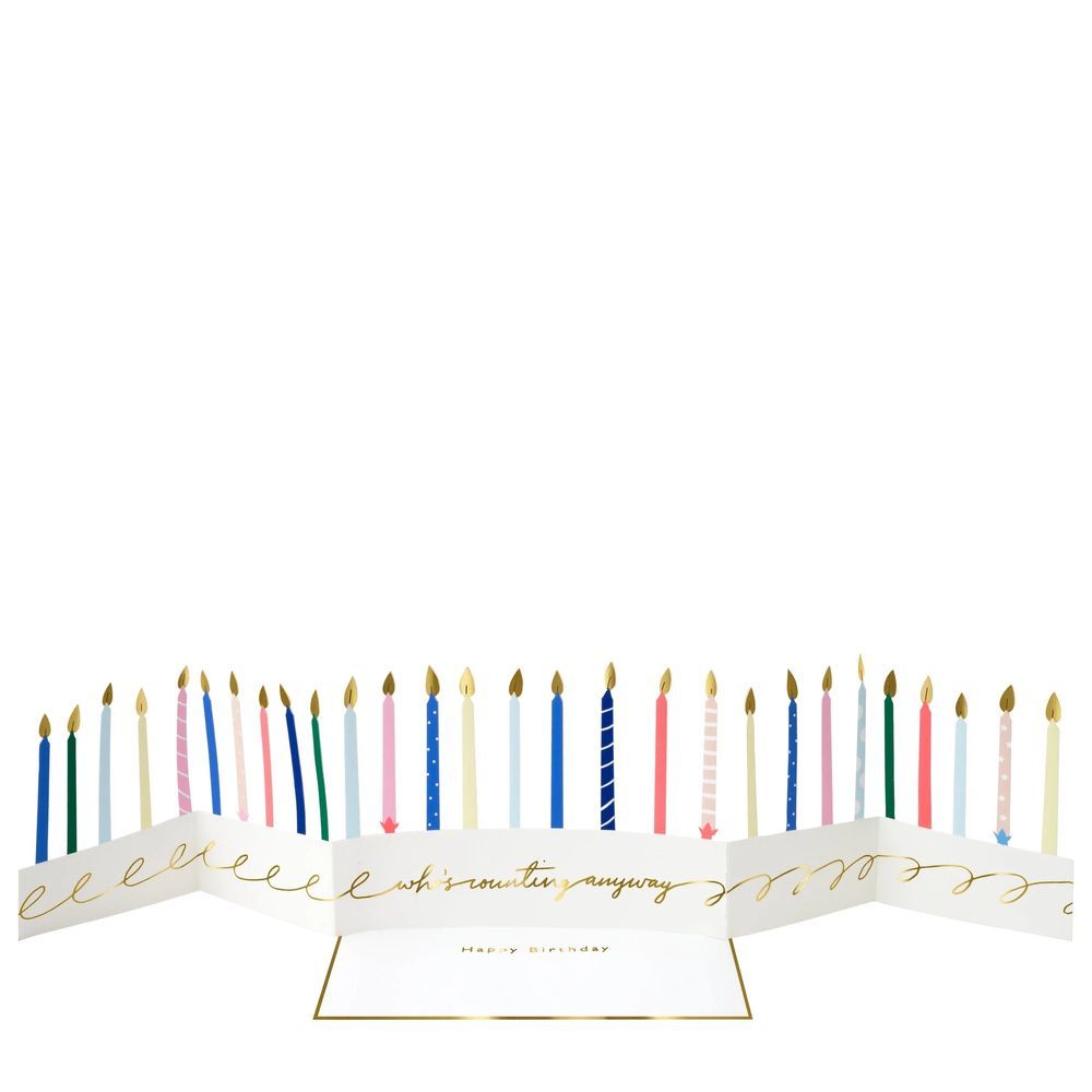 Meri Meri - Candle Concertina Happy Birthday Card - Multicolor