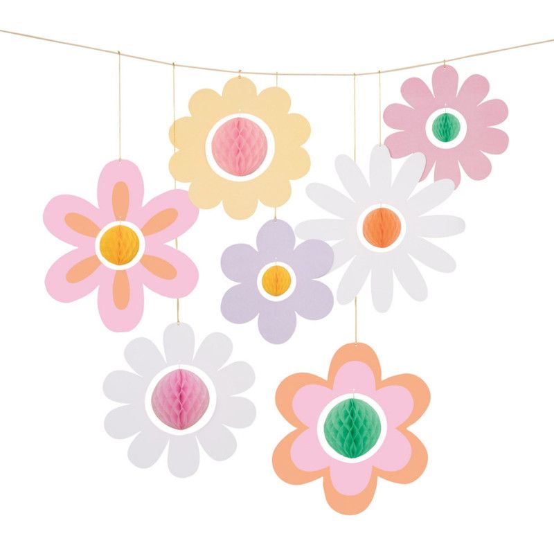 Meri Meri - Groovy Flower Hanging Decoration - 3.7 m