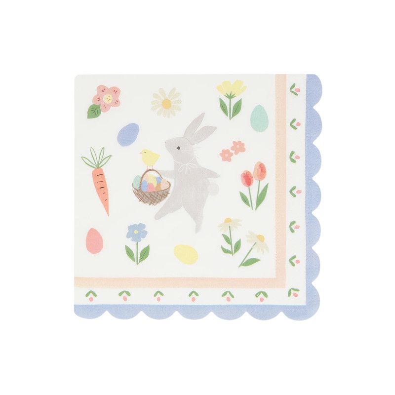 Meri Meri - Easter Bunny Napkins - 16 Pcs - Large