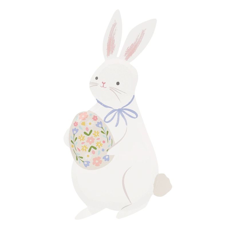 Meri Meri - Easter Bunny Shaped Plates - 8 Pcs