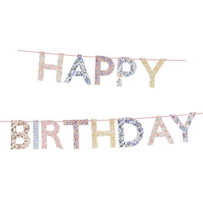 Meri Meri - X Liberty Happy Birthday Garland - 3.2 m