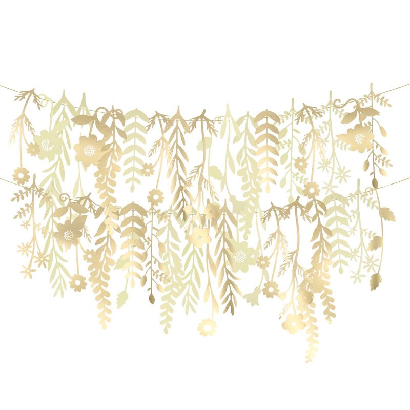 Meri Meri - Flower Backdrop - Gold - 2.3 m