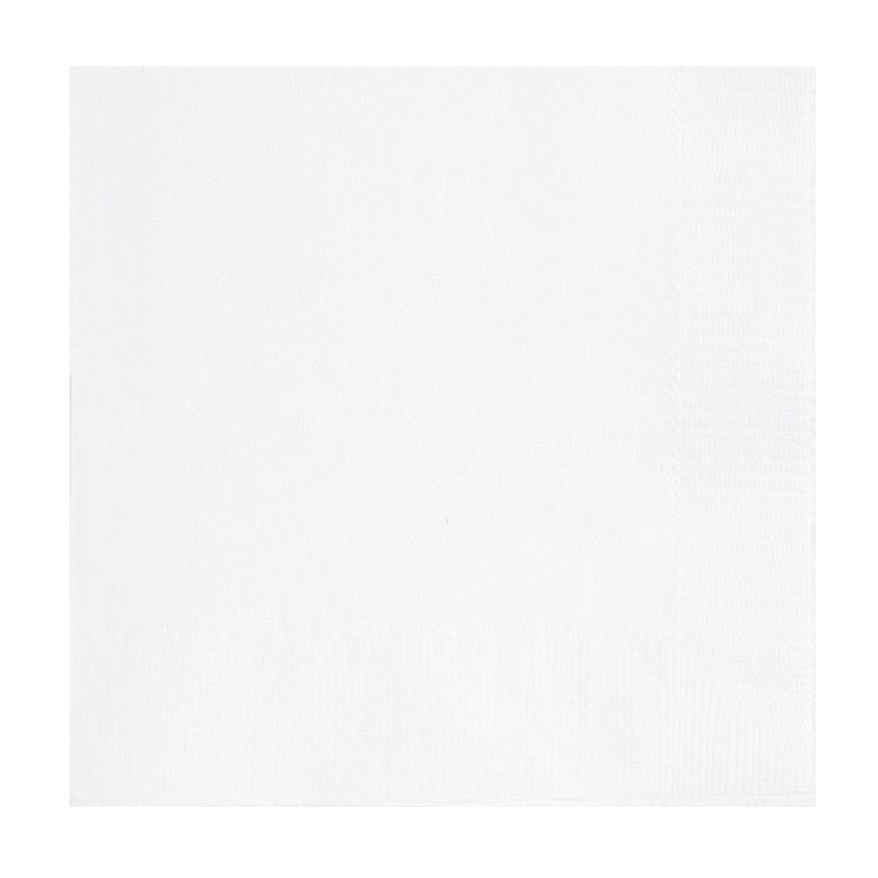 Unique - Beverage Napkins - Bright White - 20 Pcs