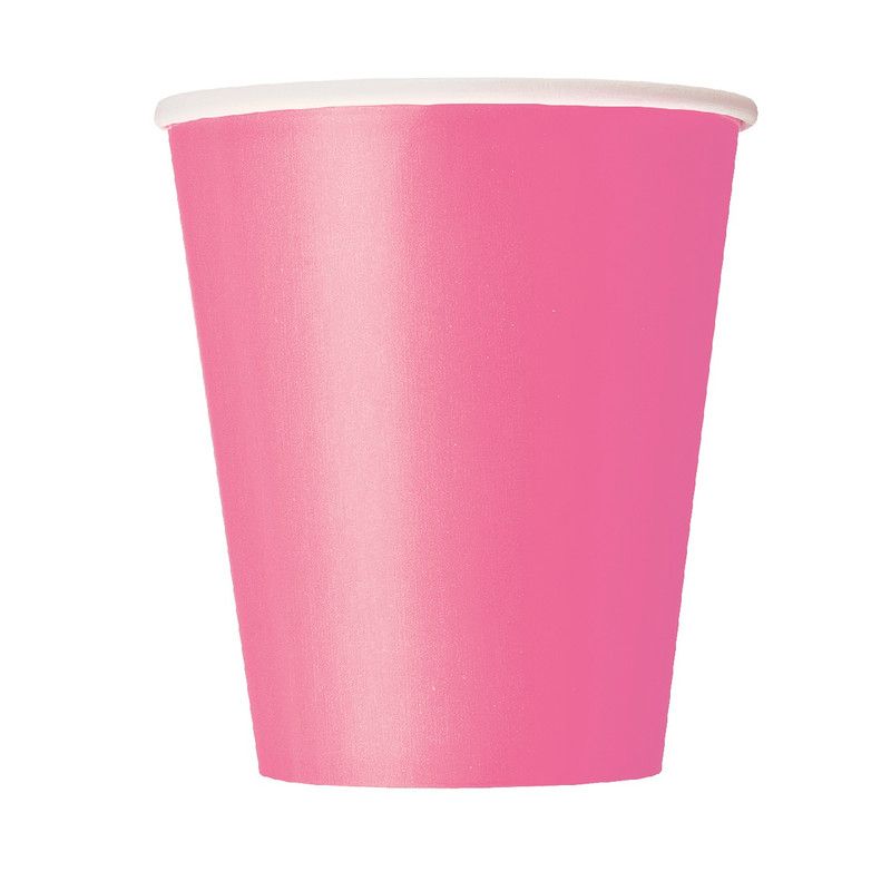 Unique - Party Cups - Hot Pink - 14 Pcs - 266 ml