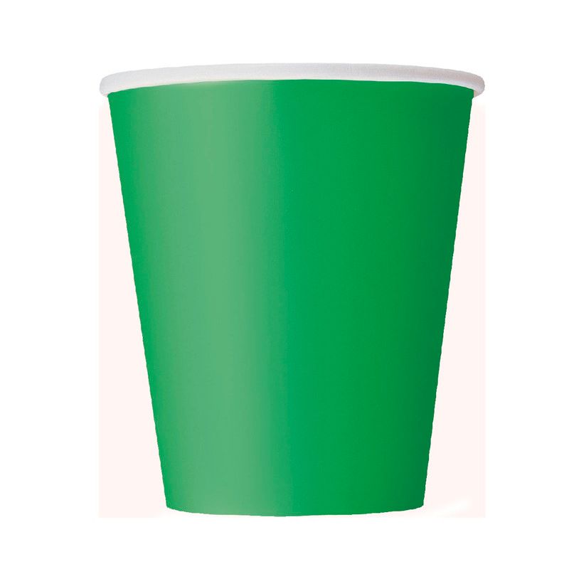Unique - Party Cups - Emerald Green - 14 Pcs - 266 ml